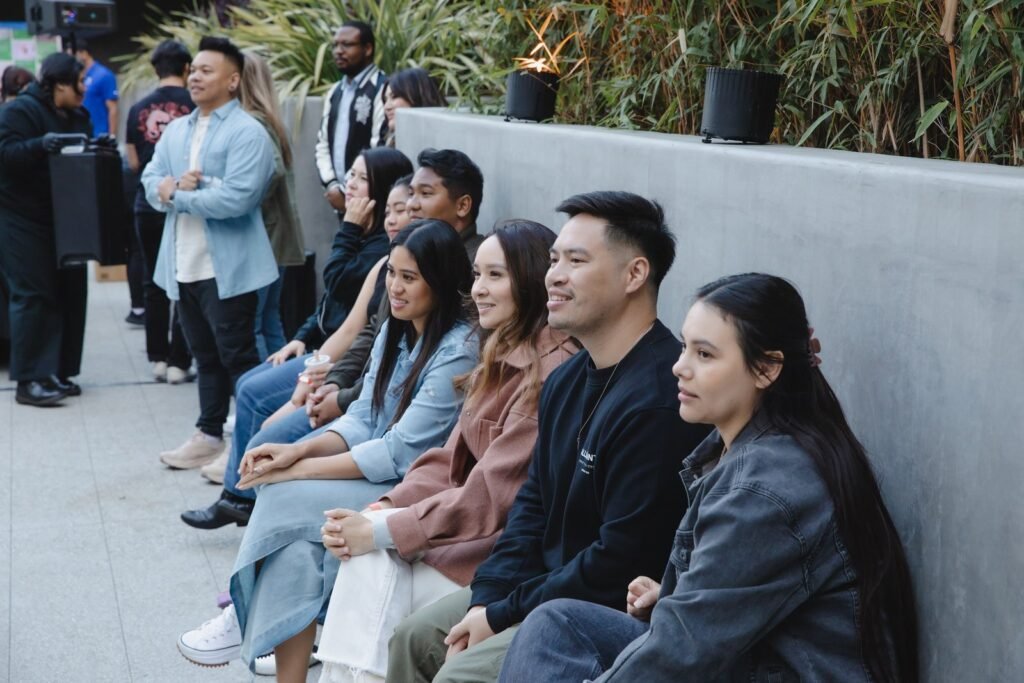 Attendees of the Asian American and Native Hawaiian/Pacific Islander Celebration in Los Angeles